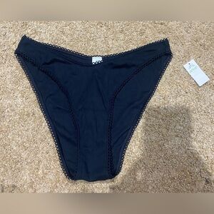 Aerie Black High Cut Bikini Panties
